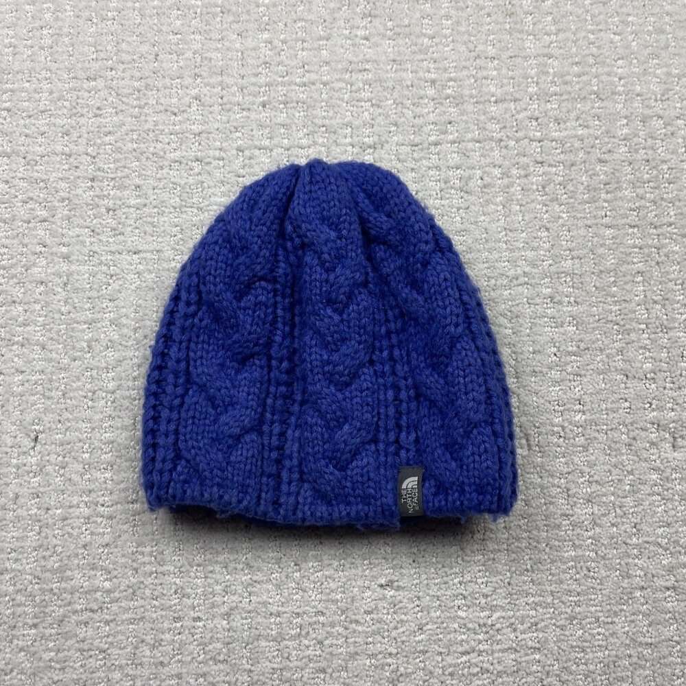 The North Face 3D Cable Chunky Knit Minna Beanie Cozy Retro Purple Outdoor OSFA